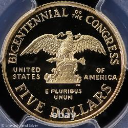1989-W $5 Proof Gold Congress Bicentennial PCGS PR 70 DCAM