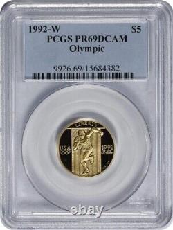 1992-W Olympic $5 Gold Five Dollar Proof Commemorative PR69DCAM PCGS