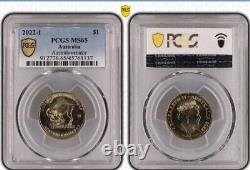 $1 One Dollar 2022 Australovenator Dinosaur Pcgs Graded Ms65 Low Mintage Coin