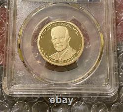 2015 S Dwight D. Eisenhower Proof Presidential Gold Dollar PCGS PR70 PF70