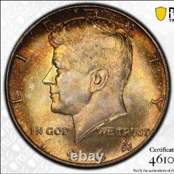 Gold Toned Color 1964 P MS 65 Kennedy Half Dollar PCGS Trueview Certified 701