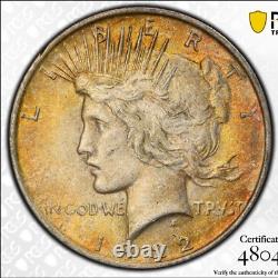 Golden Toned 1922 P MS 61 Peace Silver Dollar PCGS Graded Trueview Slab 1239